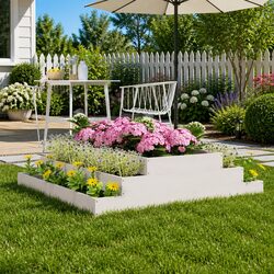 Raised Garden Planter Box in White