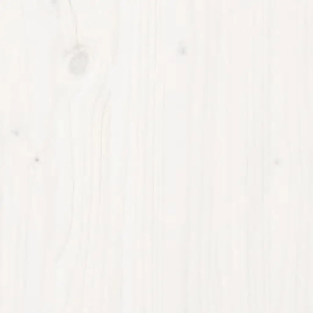 Raised Garden Planter Box White 110x110x27cm Solid Wood Pine Flower Bed