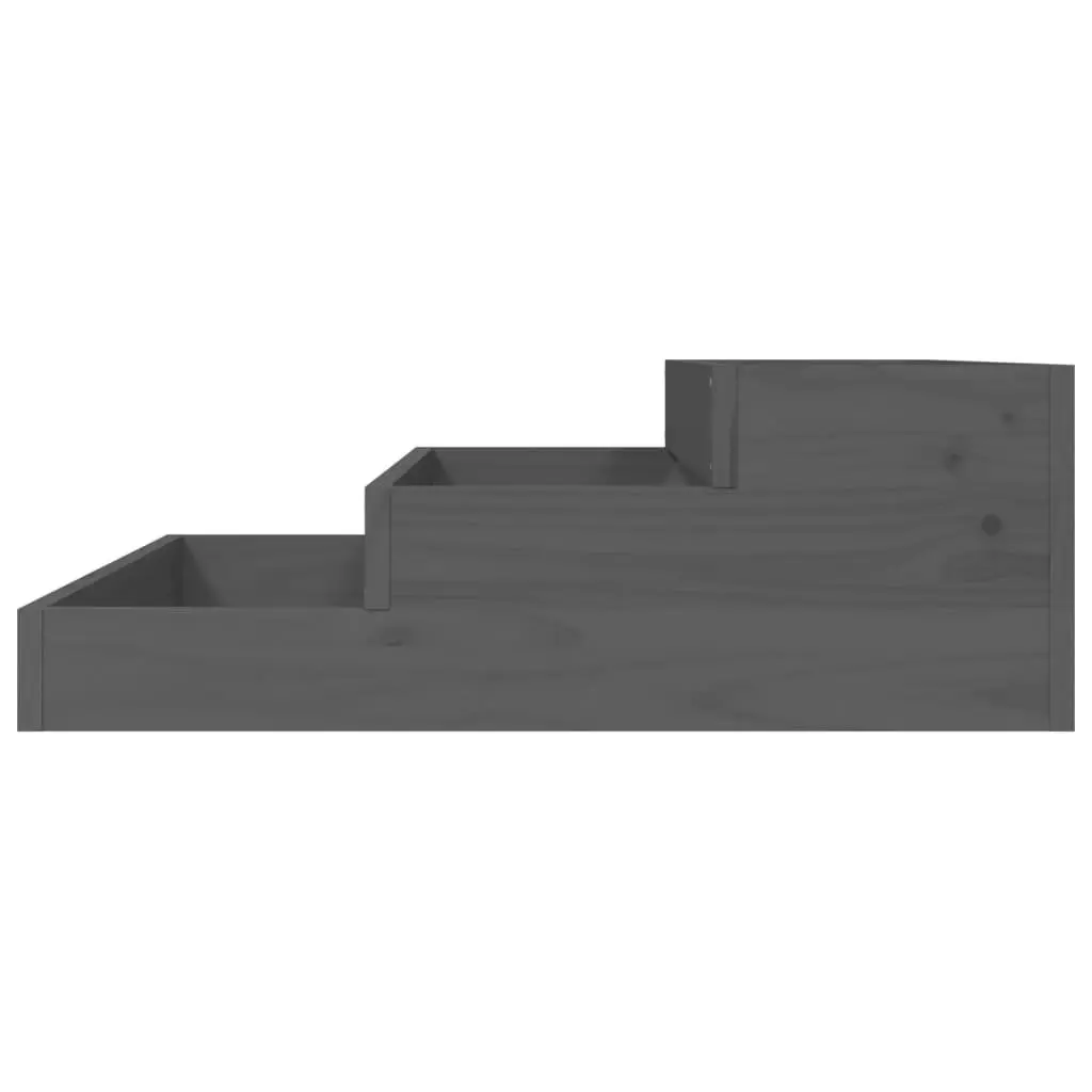 Wooden Planter Box Grey 78x78x27cm Raised Garden Bed Flower Pot Container