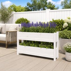 Wooden Planter with Two Flower Boxes—Grow Your Favorite Plants