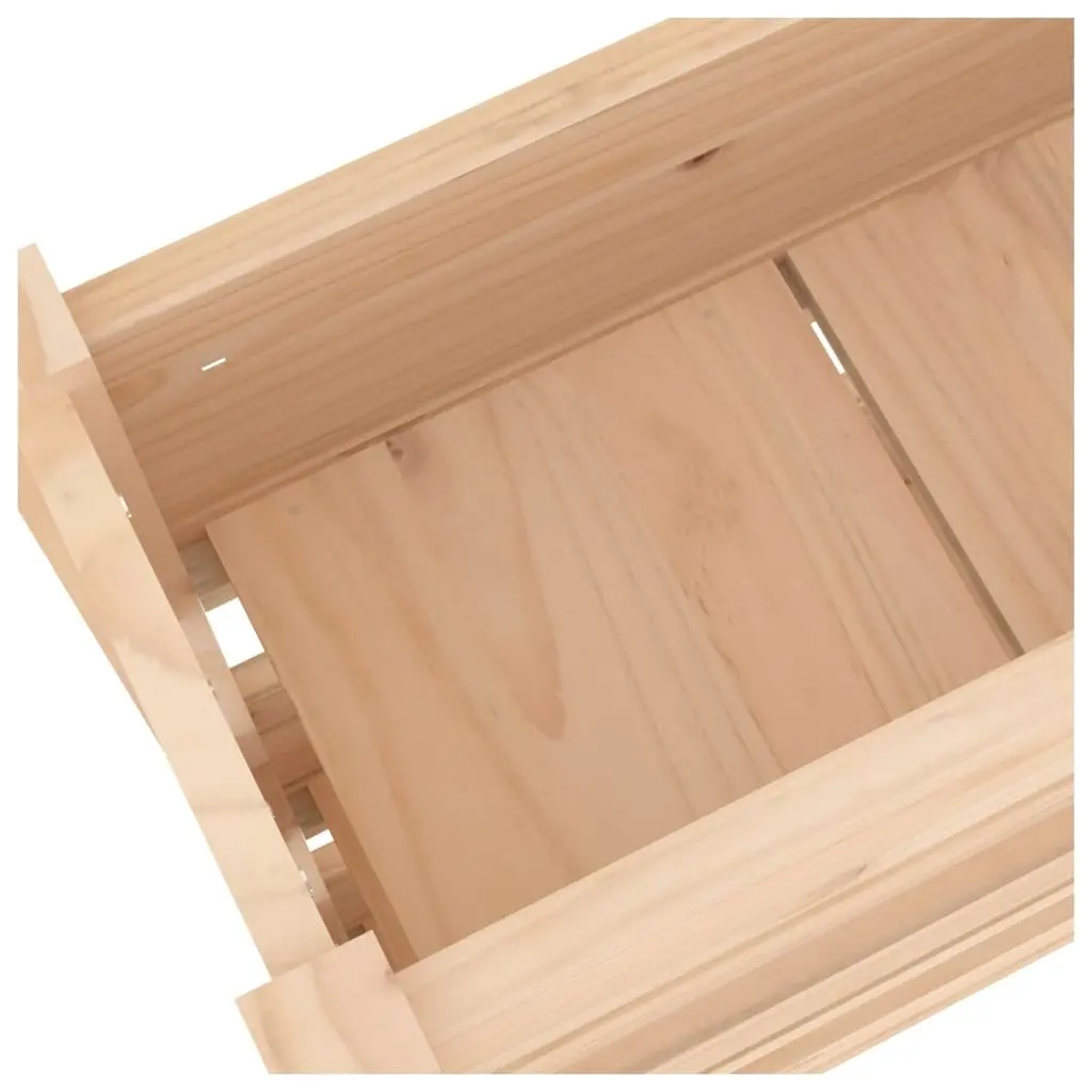 Planter Box Brown 77x25x104.5cm Raised Garden Bed Solid Pine Wood 3 Flower Boxes