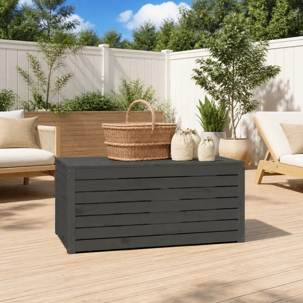 Grey Garden Storage Box for Outdoor Items