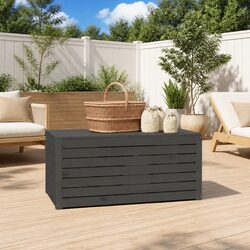 Compact Grey Garden Storage Box for Outdoor Items