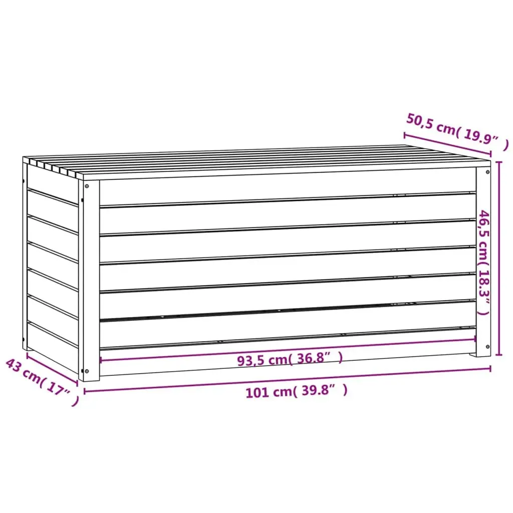 Grey Garden Storage Box for Outdoor Items