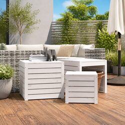 3-Piece Garden Storage Box Set: Solid Pine & Versatile Use