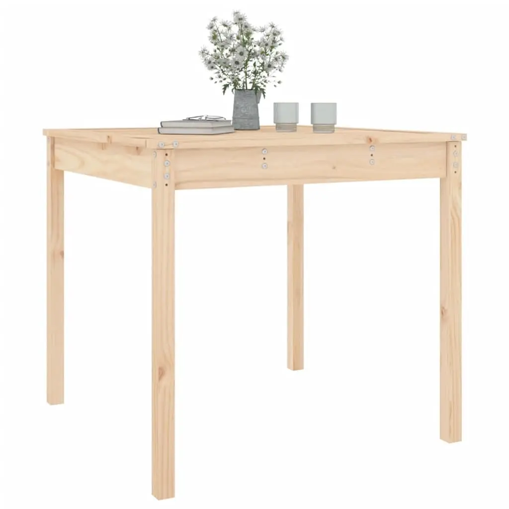 Garden Table 82.5x82.5x76 cm Solid Wood Pine Outdoor Patio Furniture Brown
