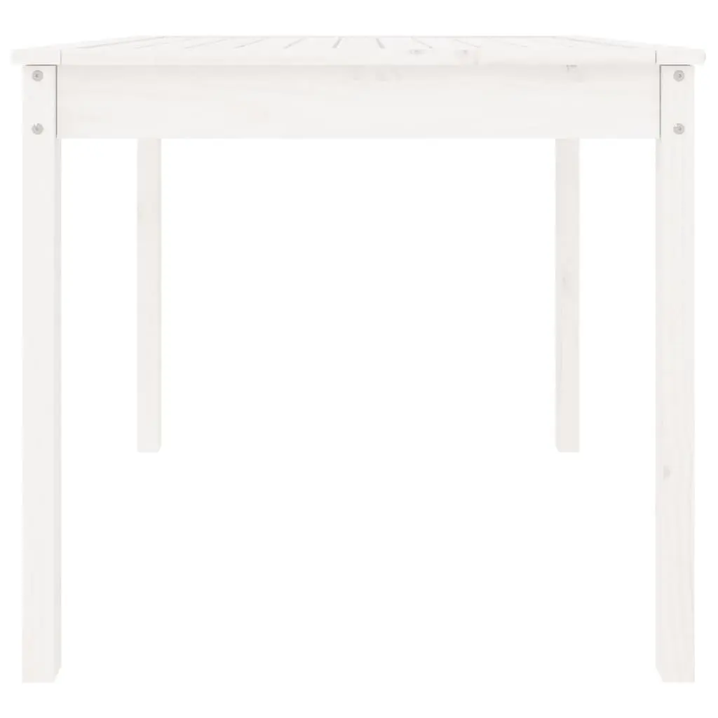 Garden Table White 82.5x82.5x76 cm Solid Wood Pine Outdoor Patio Furniture