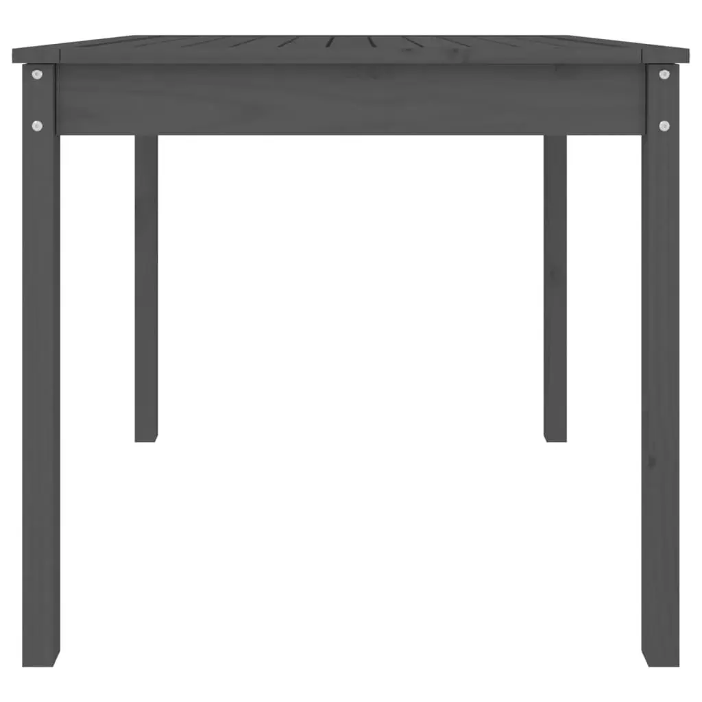 Garden Table Grey 82.5x82.5x76cm Solid Wood Pine Outdoor Patio Furniture