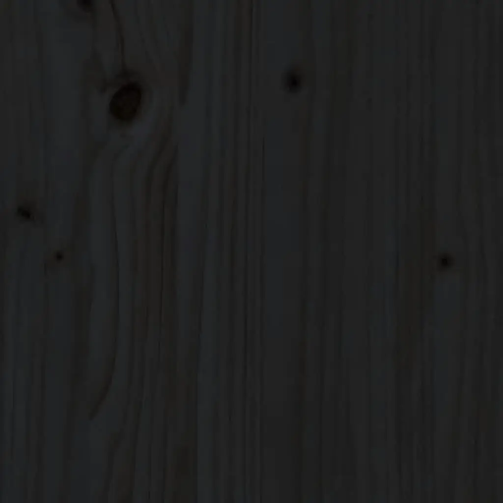 Black Garden Table in Solid Pine