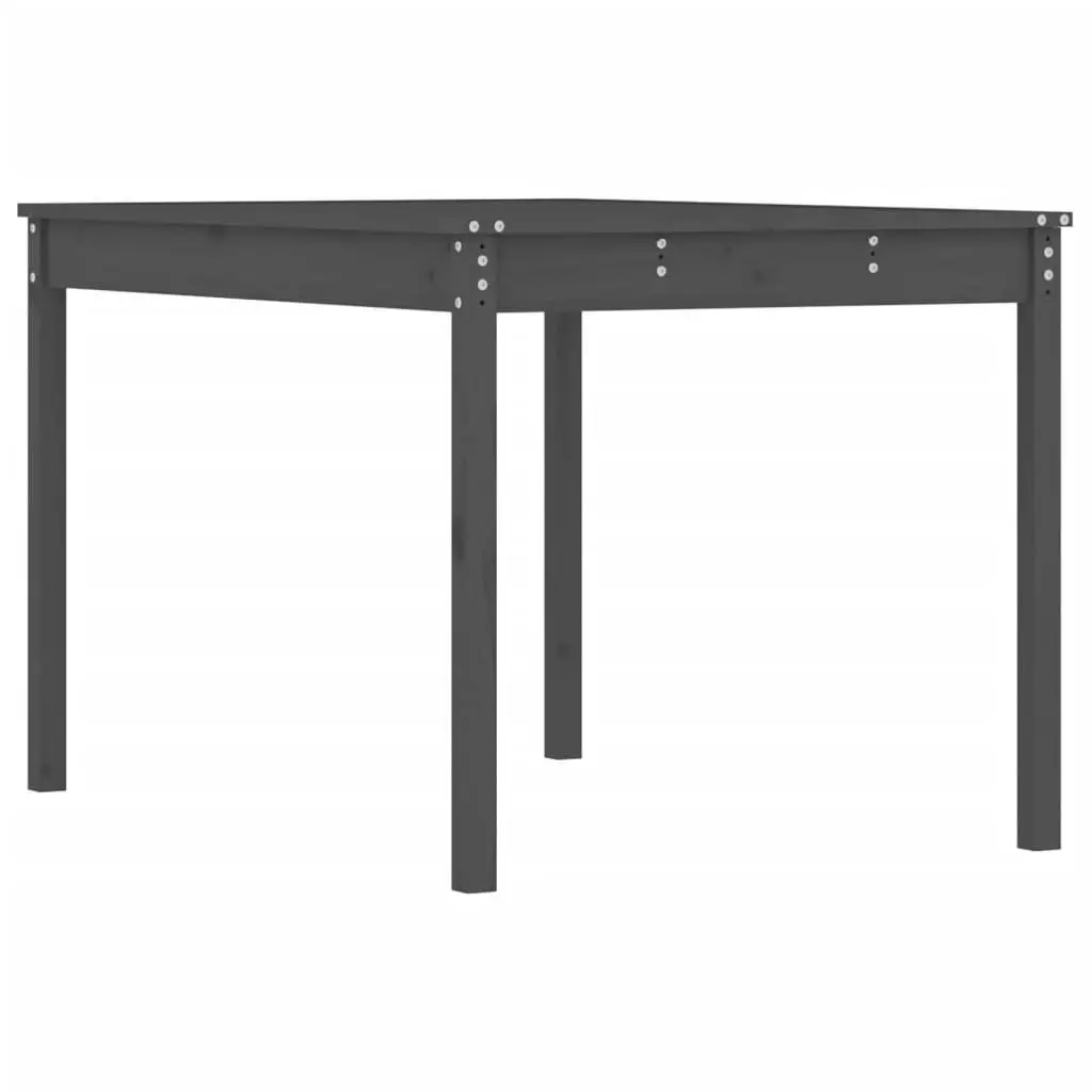 Garden Table Grey Outdoor Patio Furniture Solid Wood Pine Dining Desk