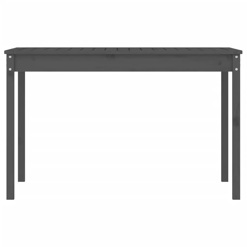 Garden Table Grey Outdoor Patio Furniture Solid Wood Pine Dining Desk