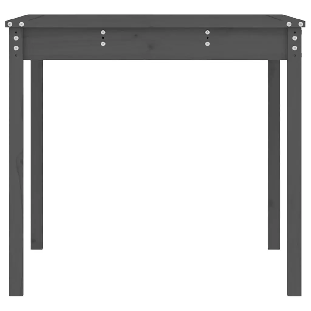 Garden Table Grey Outdoor Patio Furniture Solid Wood Pine Dining Desk