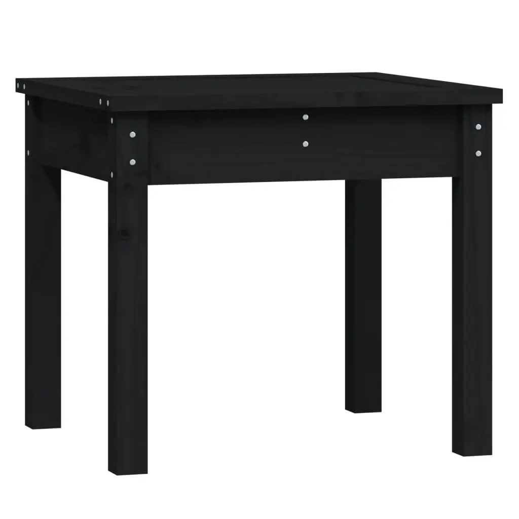 Garden Bench Outdoor Seating Black Solid Pine Wood Patio Furniture Balcony