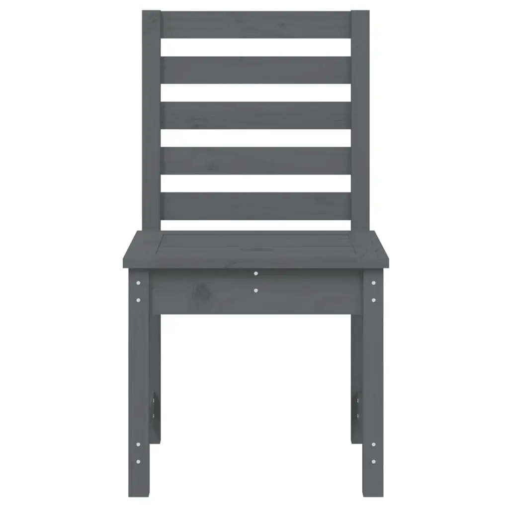 Wooden Garden Chairs Grey 2 Piece Stable Frame for Outdoor Relaxing