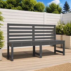 Compact and Comfortable 157.5 cm Grey Garden Bench