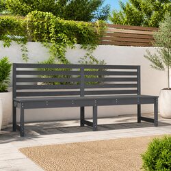 Grey Garden Bench for Outdoor Relaxation 201.5cm
