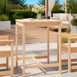 Solid Wood Garden Table 82.5x82.5x110cm Outdoor Patio Furniture Brown