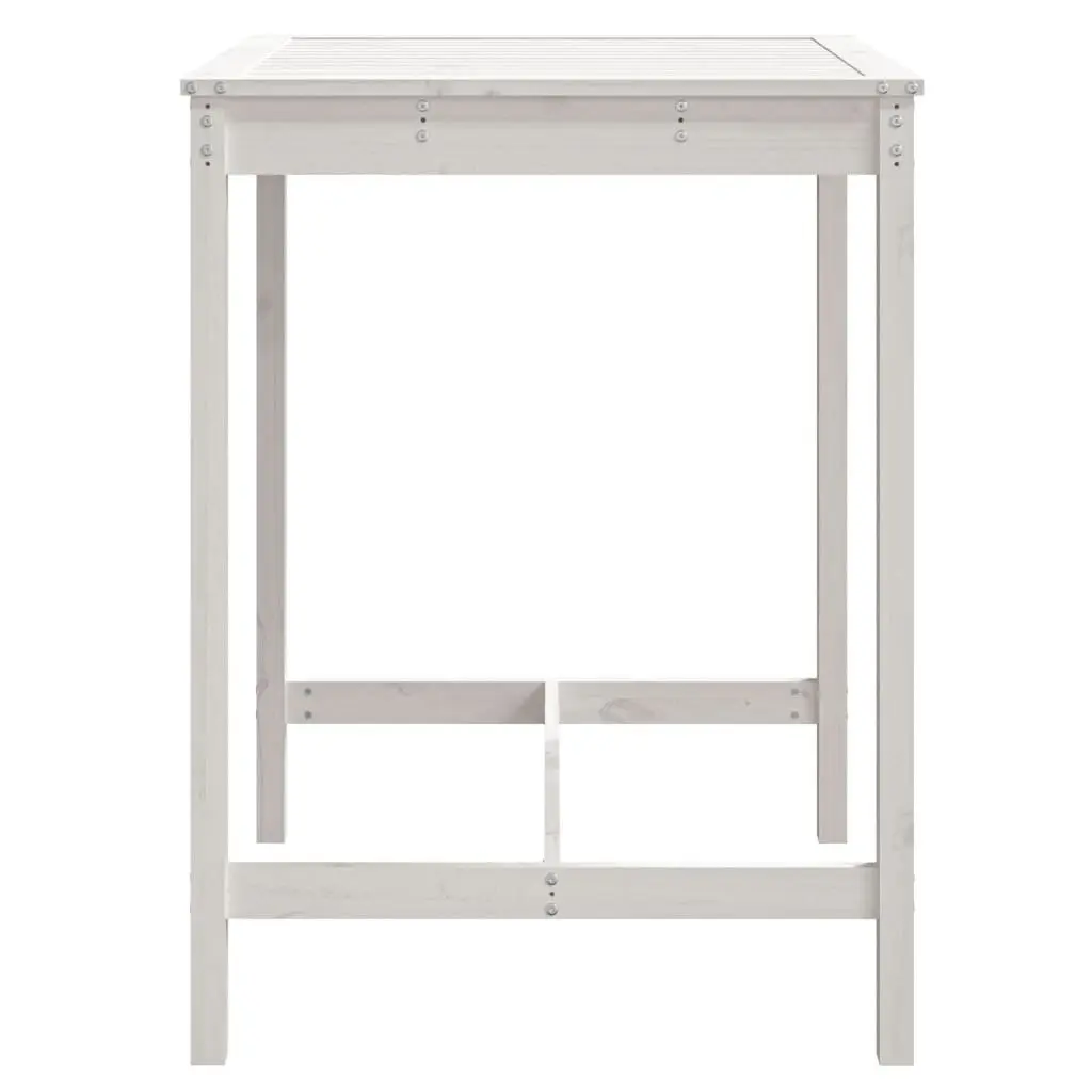 Garden Table White 82.5x82.5x110 cm Solid Wood Pine Outdoor Patio Furniture