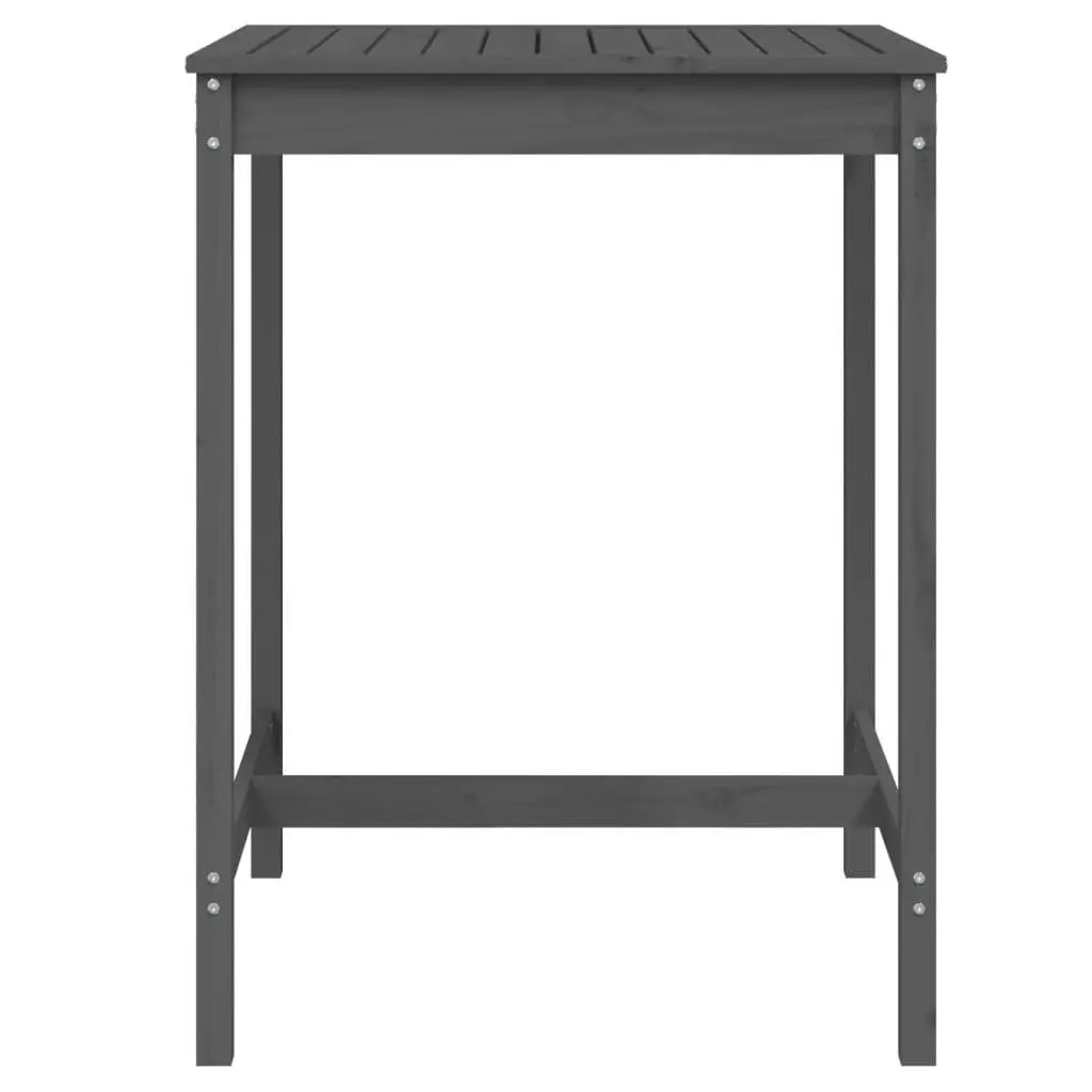 Garden Table Grey 82.5x82.5x110 cm Solid Wood Outdoor Patio Furniture