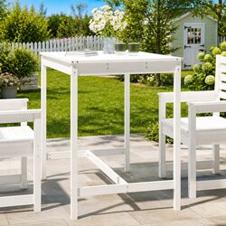 Charming White Solid Pine Wood Garden Table for You