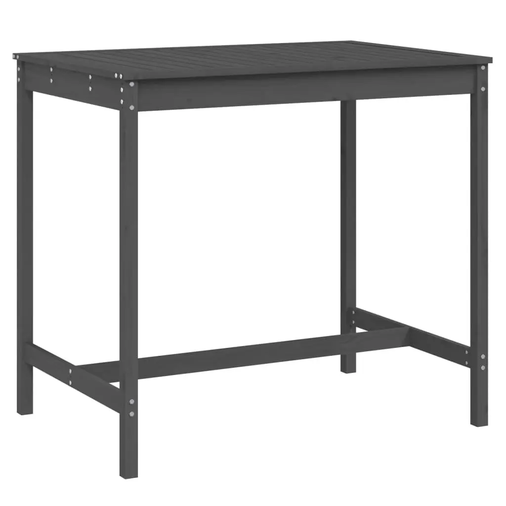 Grey Garden Table with Solid Pine Construction