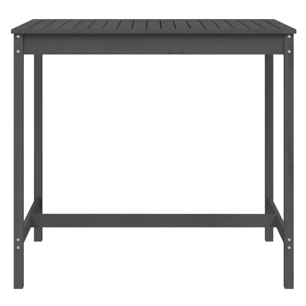 Grey Garden Table with Solid Pine Construction