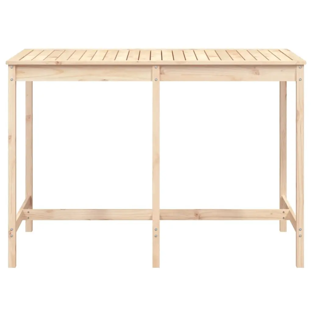 Garden Table Brown 159.5x82.5x110cm Solid Pine Wood Sturdy Construction