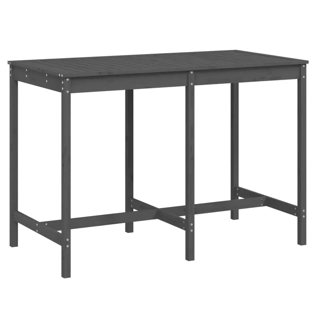 Grey Solid Pine Garden Table
