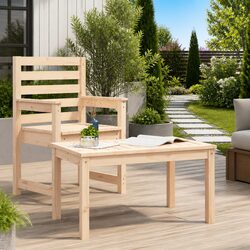 Quality Outdoor Table - Solid Pine Wood Construction