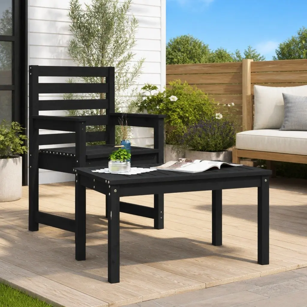 Black Garden Table for Enjoyable Dining