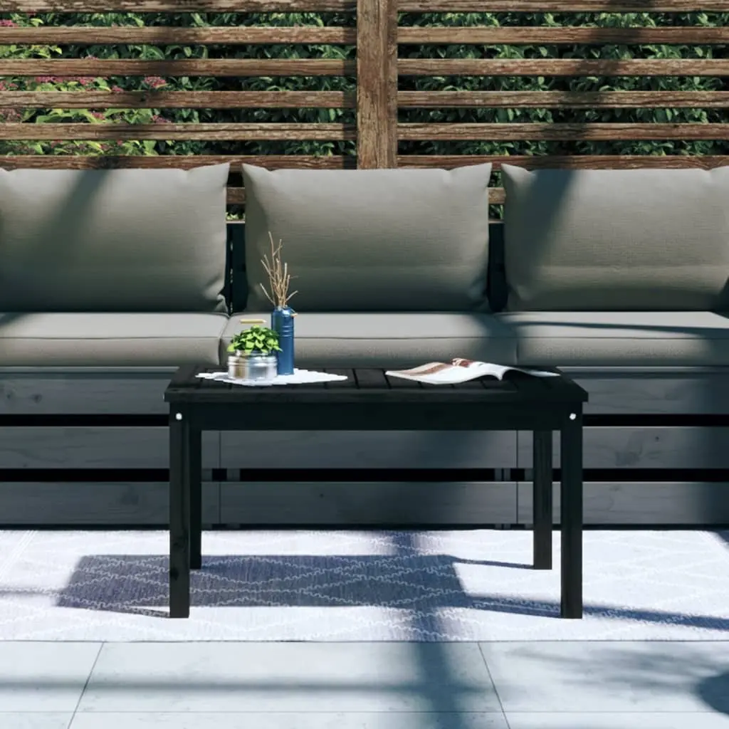 Black Garden Table for Enjoyable Dining