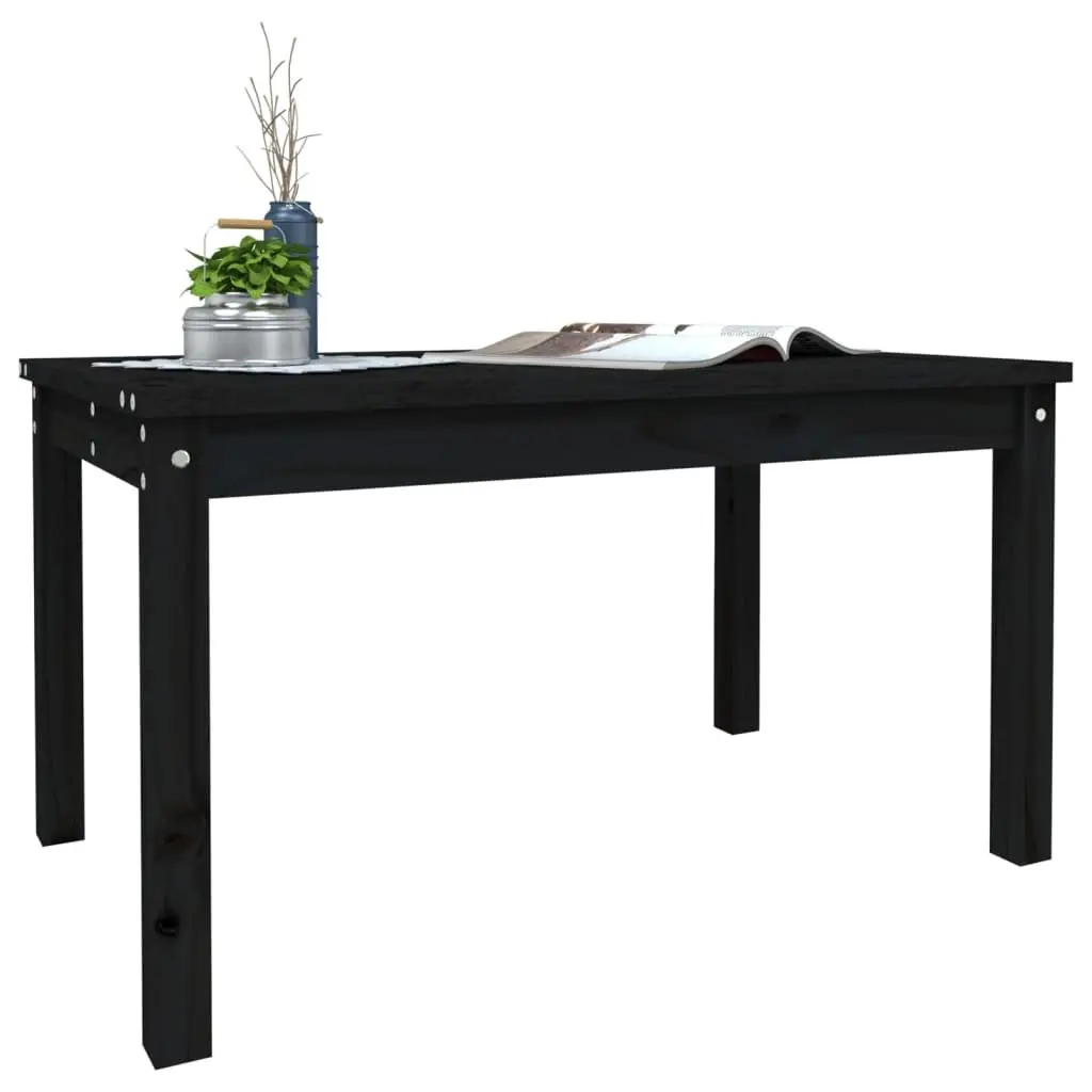 Black Garden Table for Enjoyable Dining