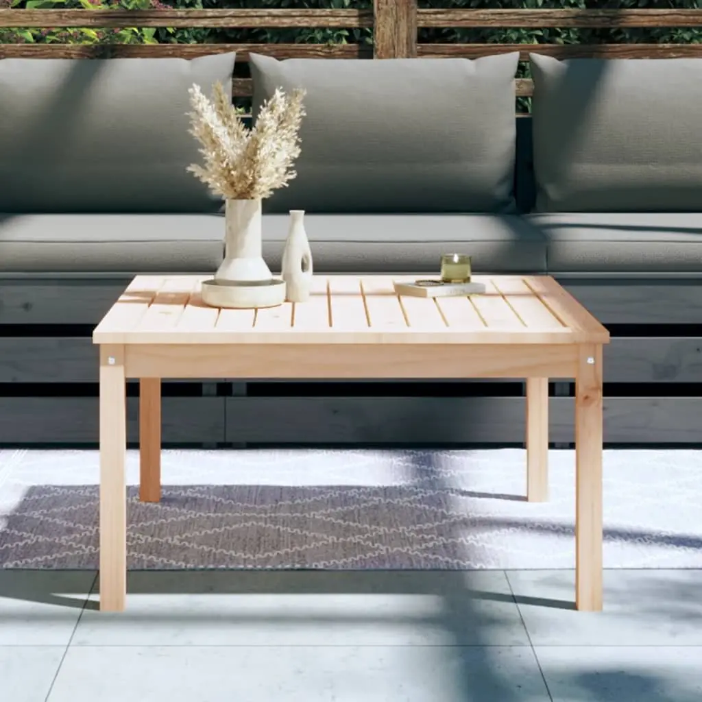 Garden Table Brown 82.5x82.5x45 cm Solid Wood Pine Stable Top for Outdoor Dining