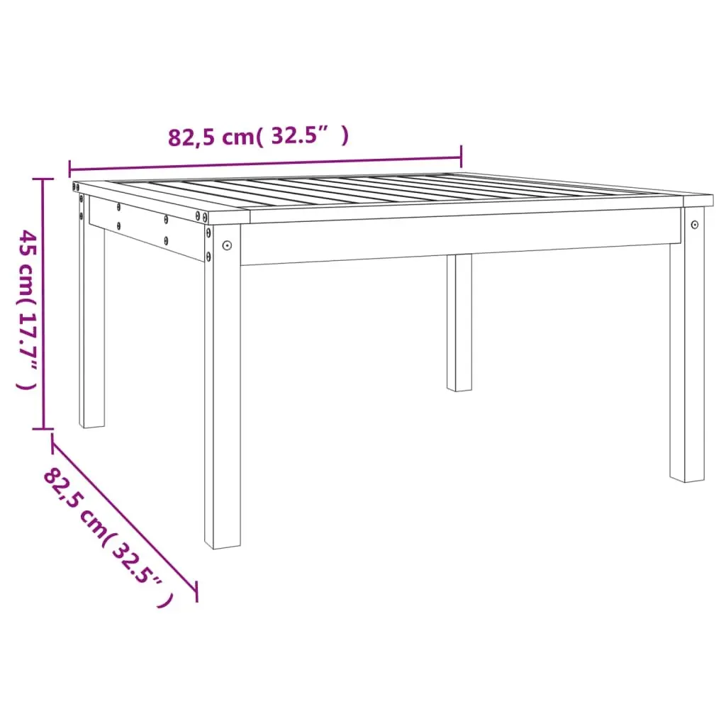 Grey Pine Garden Table for Outdoors