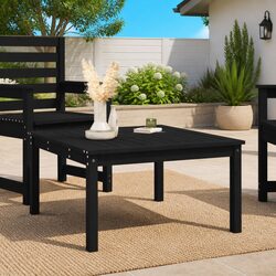 Compact Solid Pine Garden Table for Outdoors