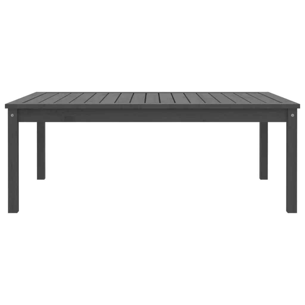 Grey Outdoor Dining Table Solid Pine 121x82.5x45cm