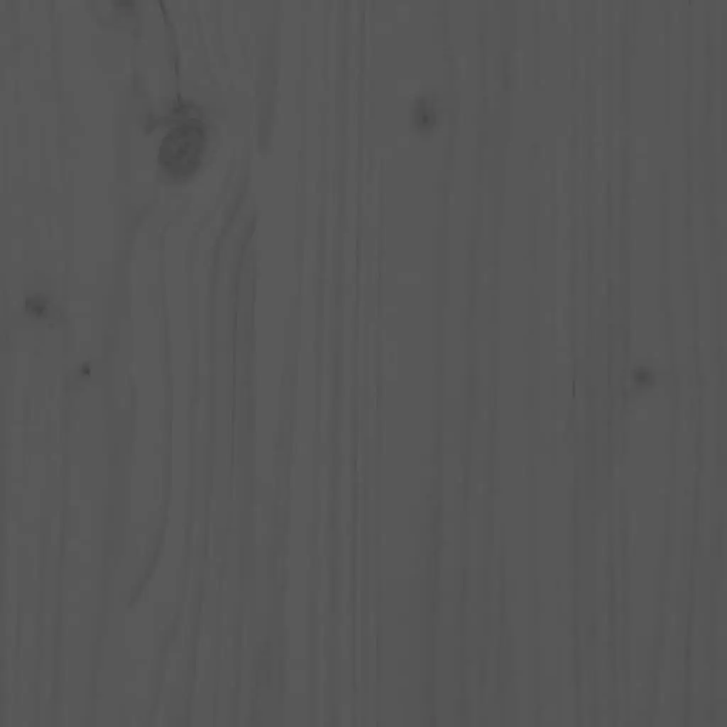 Grey Outdoor Dining Table Solid Pine 121x82.5x45cm