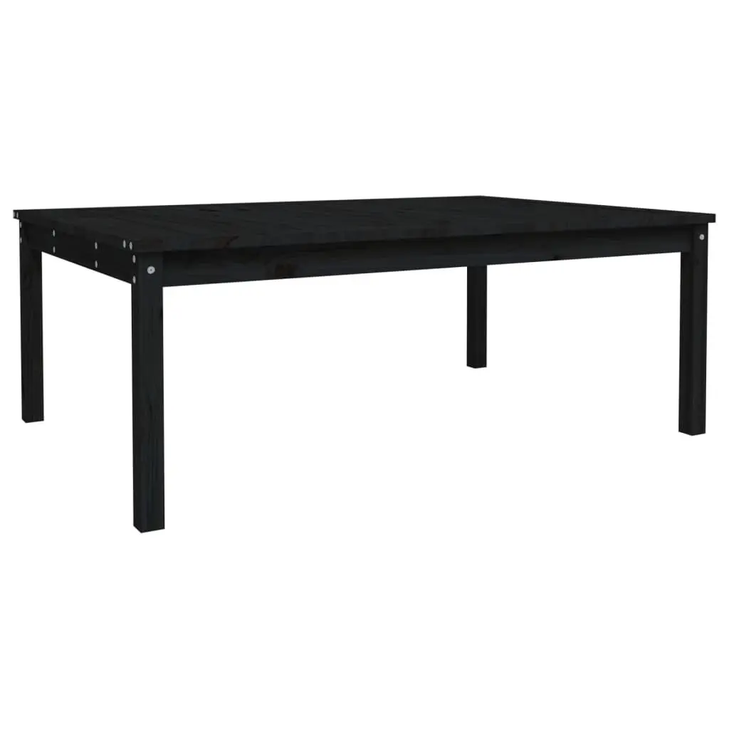 Garden Table Black Outdoor Furniture Wooden Patio Dining Lounge Desk
