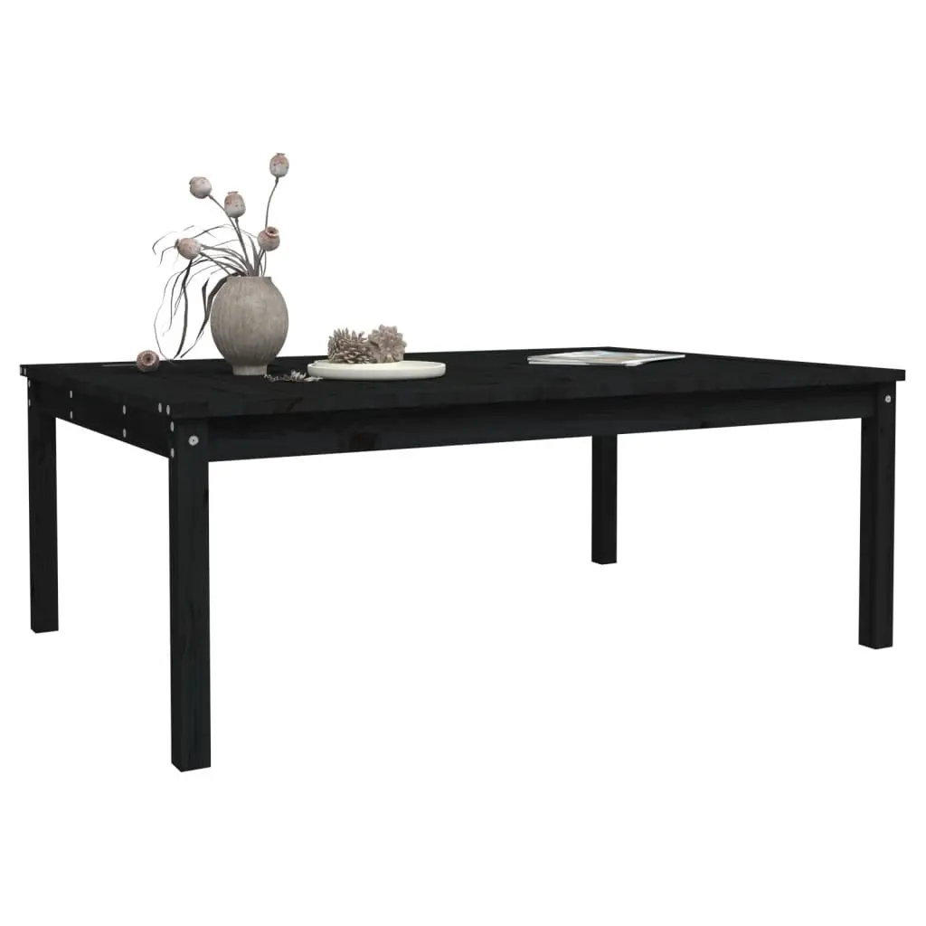 Garden Table Black Outdoor Furniture Wooden Patio Dining Lounge Desk
