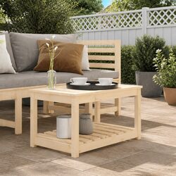 Solid Wood Garden Table 82.5x50.5x45cm for Outdoor Use