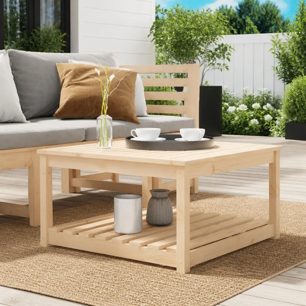 Garden Table 82.5x82.5x45cm, Solid Wood