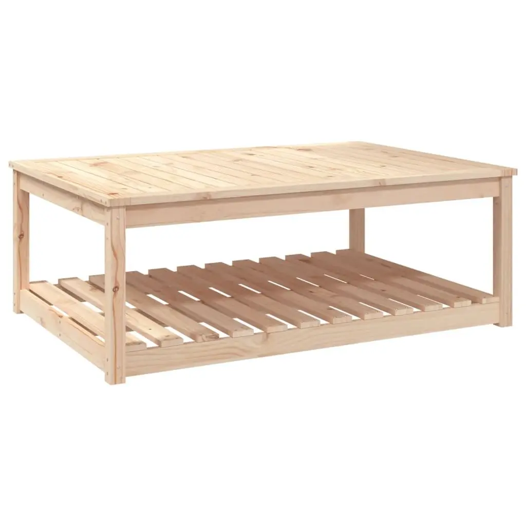 Garden Table Solid Wood Pine Outdoor Patio Furniture Brown Dining Desk with