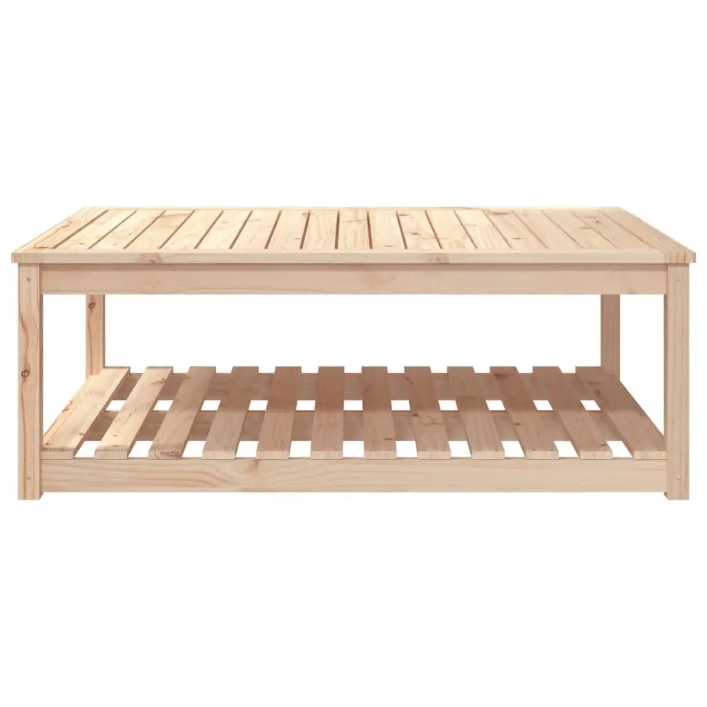 Garden Table Solid Wood Pine Outdoor Patio Furniture Brown Dining Desk with