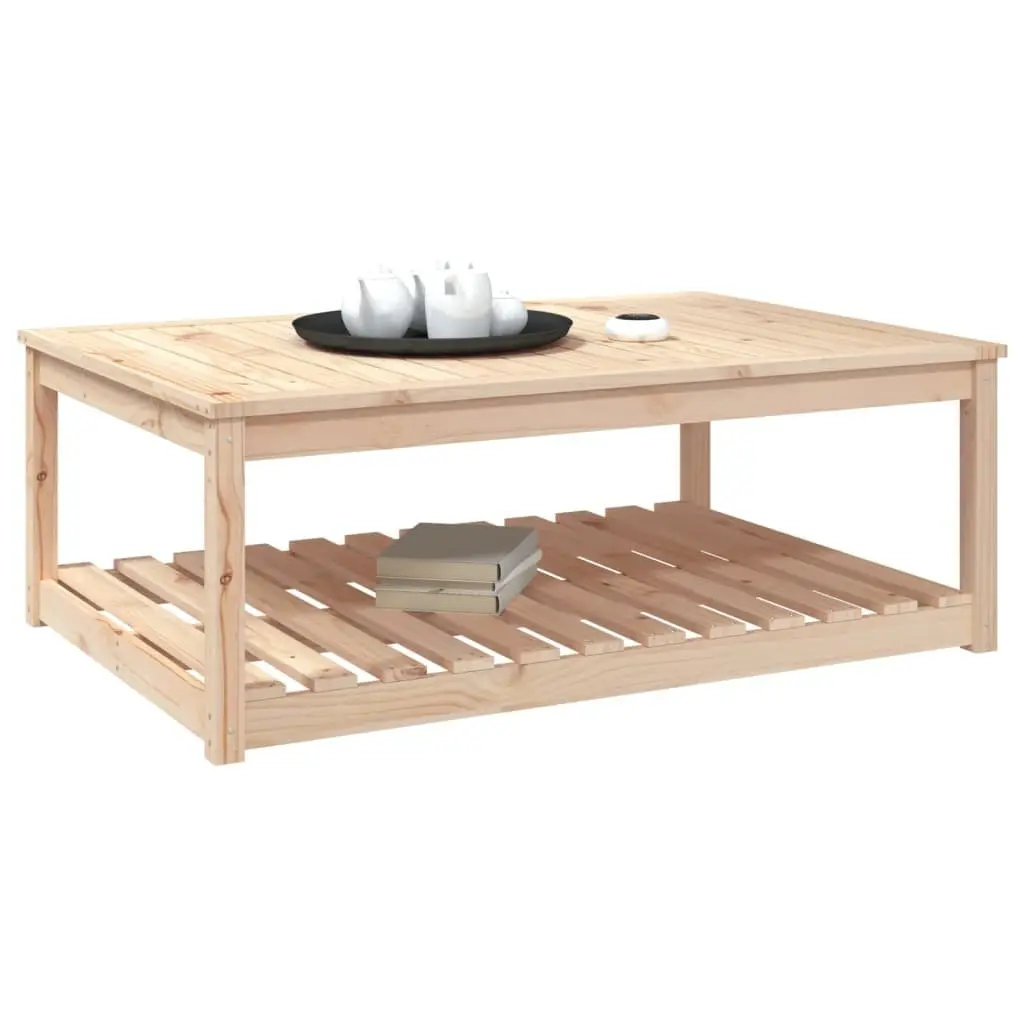 Garden Table Solid Wood Pine Outdoor Patio Furniture Brown Dining Desk with