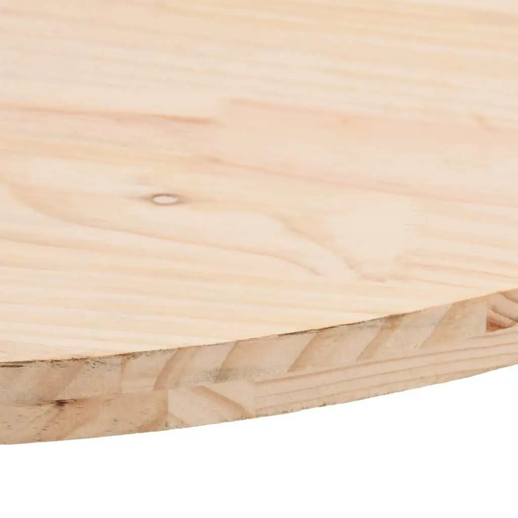 Solid Pine Wood Oval Table Top Natural Brown 70x35cm Durable Replacement Surface