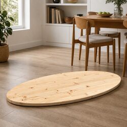 Simple Brown Pine Table Top 90x45x2.5 cm with Natural Grain
