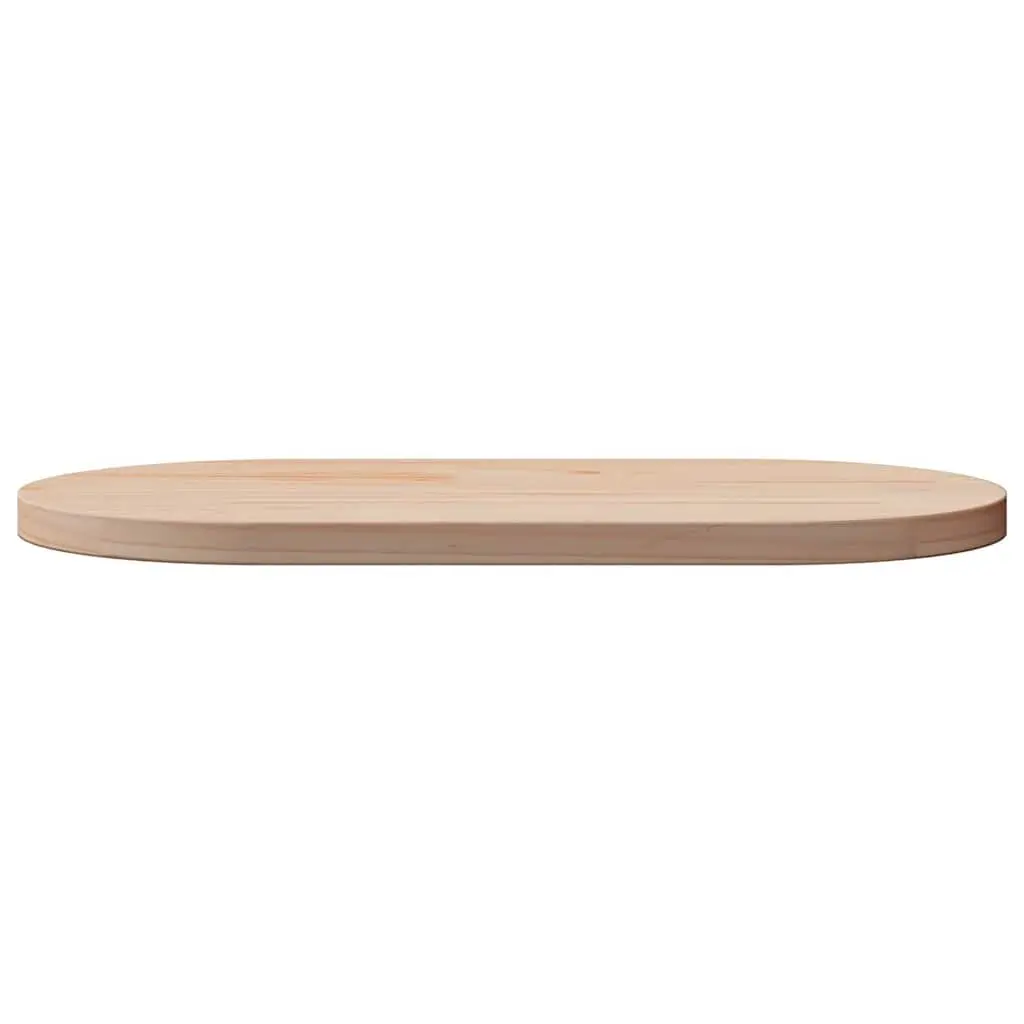 Solid Wood Pine Oval Table Top Brown 60x30x2.5 cm Untreated Surface