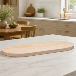 Concise Solid Pine Wood Table Top 70x35cm Oval