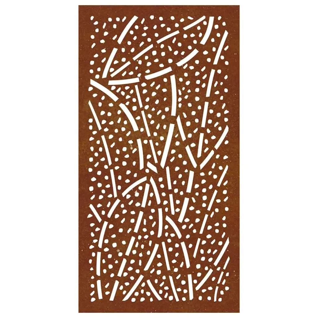 Garden Wall Art Decoration 105x55 cm Corten Steel Leaf Design Outdoor Metal