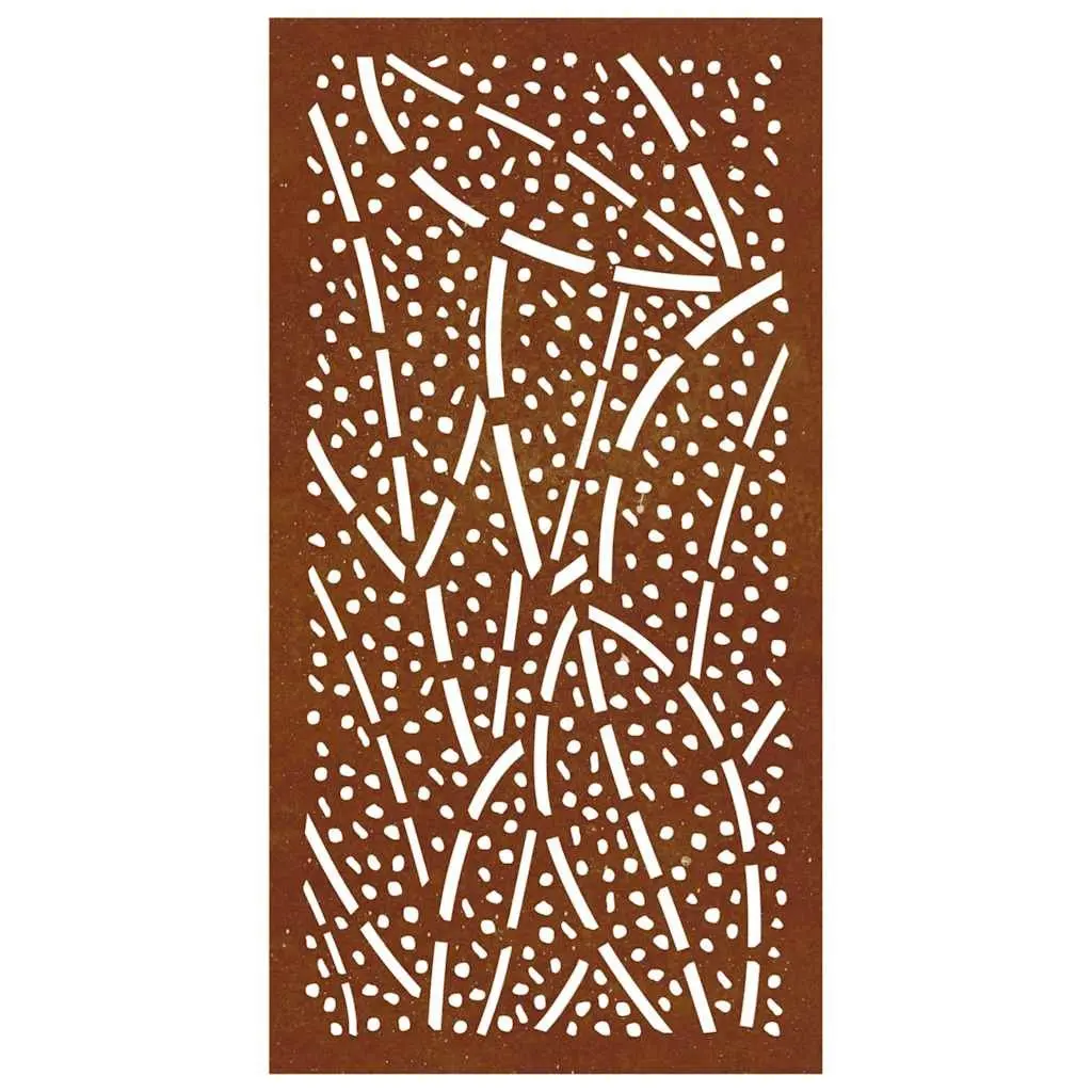 Garden Wall Art Decoration 105x55 cm Corten Steel Leaf Design Outdoor Metal